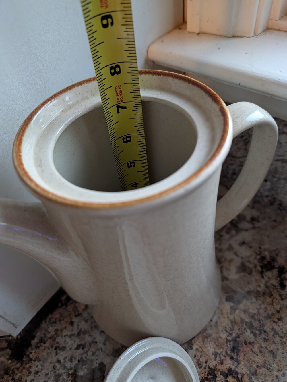 Vintage Alpine mountin stoneware collection pitcher kettle farmhouse decor Japan - Picture 6 of 8